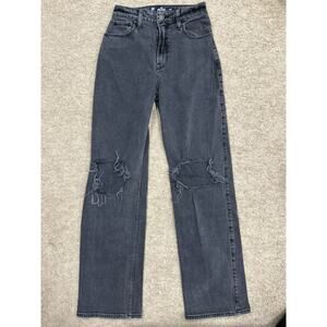 Vintage Hollister Jeans Womens 000R W23R Ultra High Rise Dad Stretch Ripped Knee